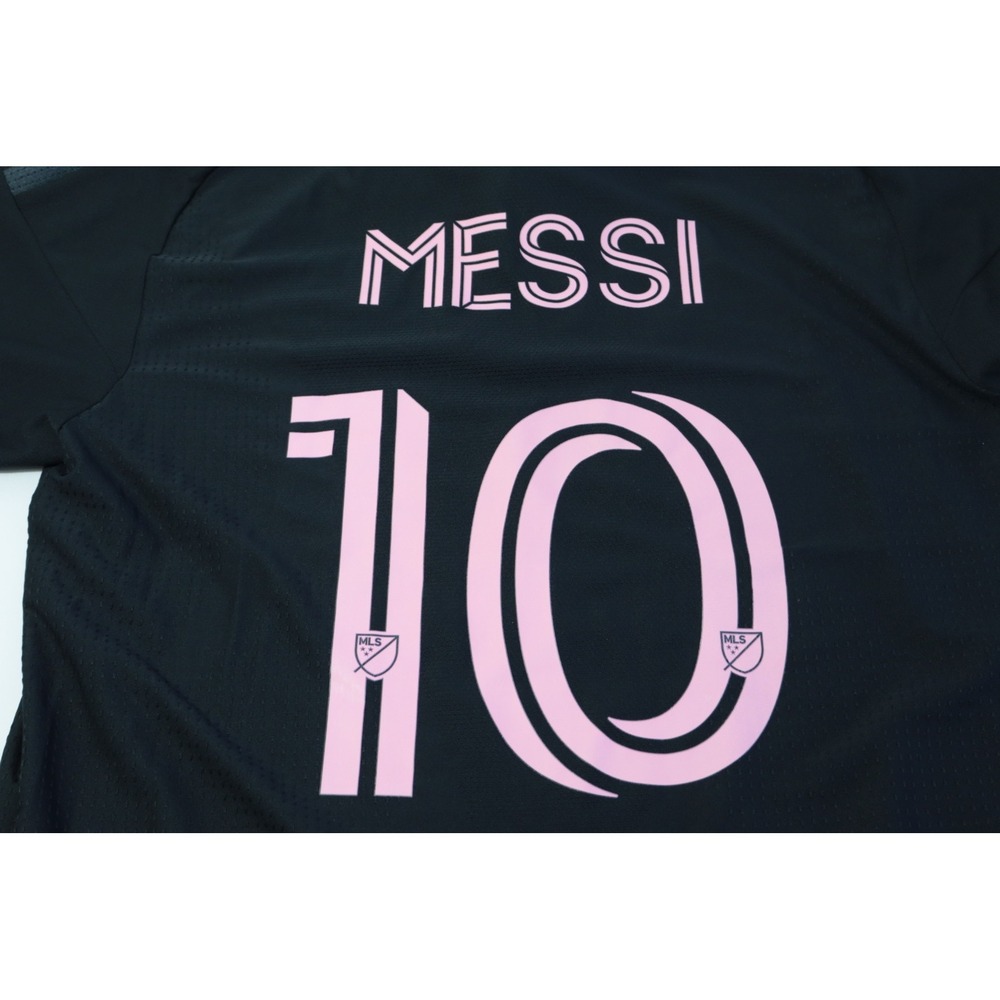 Adidas Inter Miami Away Jersey Messi 10 Black Pink Slim Fit Medium NWT - Picture 4 of 12